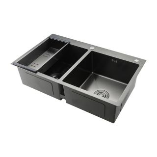 Мойка для кухни с коландером Gappo GS8350-6 чёрный